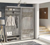 Прихожая-купе 1,4м Валенсия крашеный высокий глянец однодверный