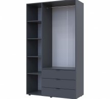Шкаф для одежды Дорос Геллар графит 3 ДСП 116,2 см