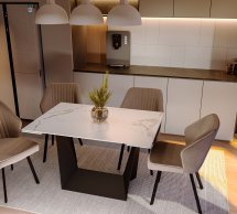 Стіл Edmund (120-160 см) Polar White Glossy