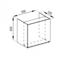 Тумба верхня 60 ОКАП (h-920) Тіна