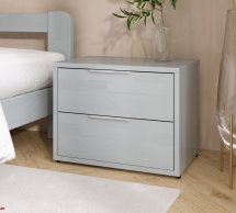 Тумба приліжкова дерев'яна DrevKO Аріна з 2 шухлядами Емаль