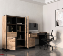 Витрина низкая 1D1W1S дуб вотан Amino