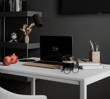 Письменный стол Brevity Loft mid Белый бриллиант/Белый металл