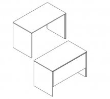 Стіл письмовий BIU 120/65 Прайм Кашемір / Чорний