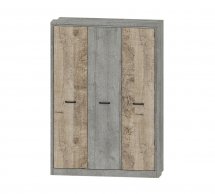 Шкаф 3Д Сокме Бари 3 дверный дуб гранж 151 см