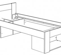 Ліжко 90 з тумбочками Ріко