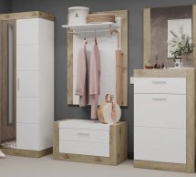 Модульная прихожая Сокме Палермо Белый / дуб Викинг
