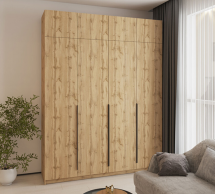 Шкаф Mebelstar Оскар четырехдверный с антресолью Дуб тахо 200 см