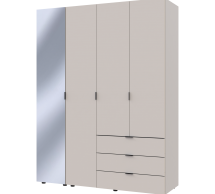 Шкаф для одежды Дорос Гелар кашемир 3-х дверный/Зеркало 155 см