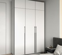 Шкаф Морели R-0015 Рамо 3 дверный белый с полками 150 см