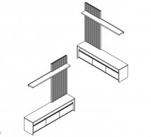 Стiнка Нео Дуб ліворно / Бетон темний