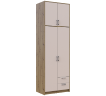 Шкаф для одежды Дорос Ронди кашемир с высокой антресолей 2 дверный 82 см