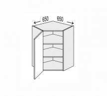 Секция верхняя УголВ 45° 650х650/720 1дв Лео
