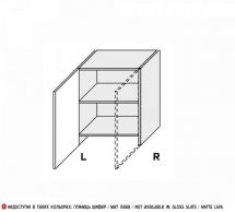 Фасад кухонный правый вытяжка телескоп 60ВВТ/690 1дв Глори