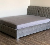 Кровать мягкая двуспальная Городок меблі Октавия без подъемного механизма