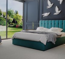 Ліжко м'яке Za House Furniture Лоренс з підйомним механізмом та нішею для білизни