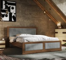 Кровать деревянная с мягкой вставкой ArborDrev Тренд Сосна / Бук