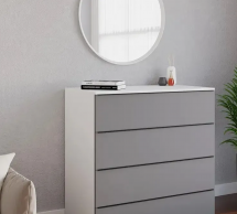 Комод белый/антрацит ТХ005