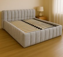 Ліжко м'яке Городок меблі Браун без підйомного механізму