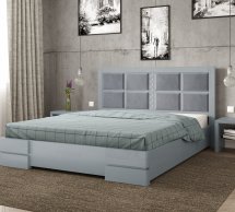 Кровать деревянная с мягкой вставкой ArborDrev Кардинал II Сосна / Бук