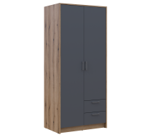 Шкаф для одежды Дорос Ронди графит 2 дверный 82 см