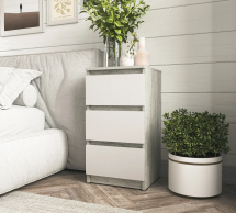 Тумба приліжкова бетон/білий Т216