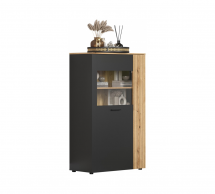 Витрина низкая 1D1W графит ESTEBAN