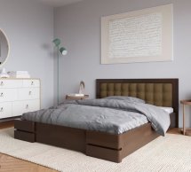 Кровать двуспальная деревянная ArborDrev массив Сосна / Бук Регина