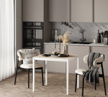 Обеденный стол Brevity Loft mini Дуб сонома/Белый металл