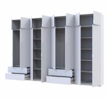 Шкаф для одежды Дорос Лукас белый 8 дверный 360 см