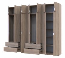 Шкаф для одежды Дорос Лукас дуб сонома 7 дверный 280 см