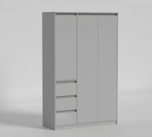 Шкаф распашной Matroluxe Bellini / Беллини 3 дверный с 3 ящиками 140 см