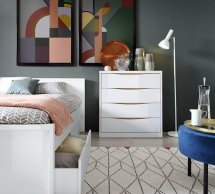 Модульная спальня Pori/Порі BRW Poland Белый глянец/Дуб польский