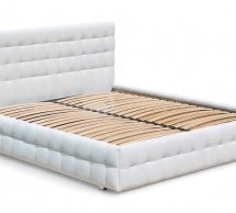 Ліжко м'яке двоспальне Городок меблі Еванс без підйомного механізму