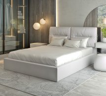 Кровать мягкая двуспальная Лев Санремо 2 с подъемным механизмом и нишей для белья