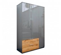 Шкаф 3дв 2шх Миромарк Линц 3 дверный серый шифер 136 см