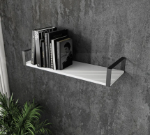 Полиця настінна білий/чорний XR28