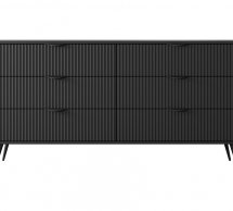 Комод 6S/163 Чорний/Чорні ніжки Lante