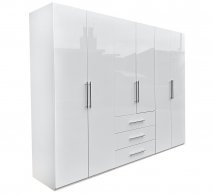 Шкаф 6дв 3шх Миромарк Магнум 6 дверный белый 294 см