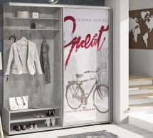 Передпокій-купе 1,4м однодверний скло фотодрук