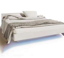 Кровать двуспальная Світ меблів 140 Бьянко МДФ / ДСП Белый / Дуб Сонома