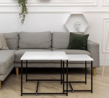 Комплект столиков Квадро S + М белый