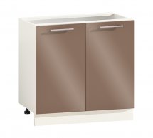 Тумба нижняя Н80.82.2Д Мойка Крашеный высокий глянец