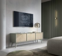 Тумба под ТВ Forest/Форест RTV158 эвкалипт/пихта сканди Perfect Home Ширина 158 см