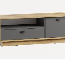 Тумба під ТВ Kuba/Куба RTV128 L/P Дуб Аппалачі/Антрацит Moreli Ширина 128 см