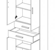 Пенал REG4D2S/220 Офис-Лайн