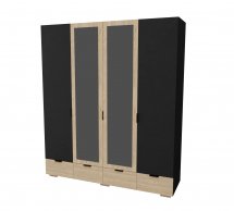 Шафа С-104 Neman Сканді 4 дверна графіт 189 см