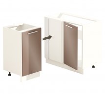 Тумба нижня Н100х60.82.1Д кутова Мийка Фарбований високий глянець з друком