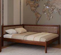 Кровать двуспальная деревянная Лев Милвоки Щит бука