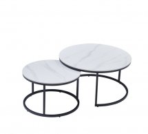 Комплект из двух журнальных столов CT-35 Лоренза касса вайт